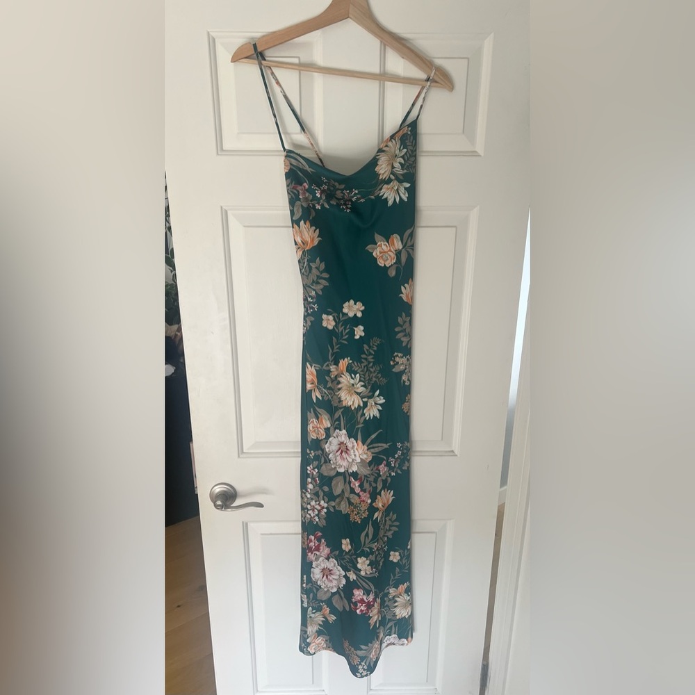 Floral Green Maxi Dress